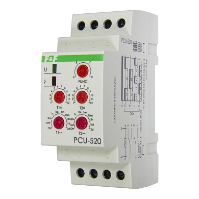Реле времени PCU-520 (230В 8А 2NO/NC 4 функции) EA02.001.012 Евроавтоматика ФиФ