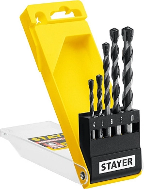 Набор сверл по бетону, ударные 4, 5, 6, 8, 10мм, 5шт. (2915-H5_z01) STAYER