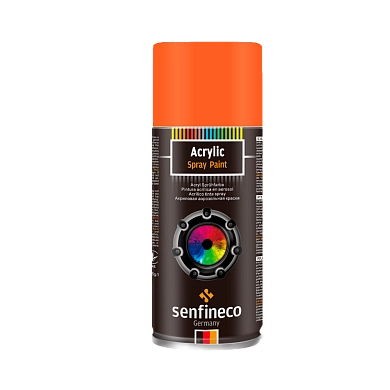 Краска аэрозольная акриловая оранжево-красный 400 мл. (4384) SENFINECO
