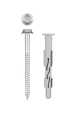 Дюбель фасадный, нейлон/цинк ФД-Ц 10х100мм, 50 шт (301455-100) ЗУБР