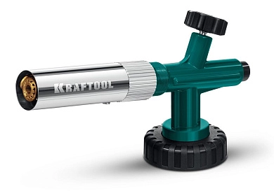 Горелка газовая на баллон, цельнометаллическая с пьезоподжигом, KG-1000 (55514) KRAFTOOL