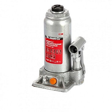 Домкрат гидравлический бутылочный, 5т, h подъема 197–382мм (50764) MATRIX