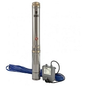 Насос скважинный DWC-4-80, центробежный, диаметр 4", 1500 Вт, 5700 л/ч, напор 80 м Denzel