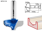Фреза пазовая фасонная №2, D= 31,8мм, рабочая длина-16мм, радиус-6,35мм, хв.-8 мм (28741-31.8) ЗУБР