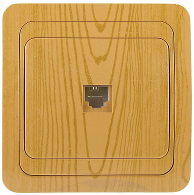 Розетка "ГАММА" телефонная, одинарная, цвет ольха (SV-54117-A) СВЕТОЗАР