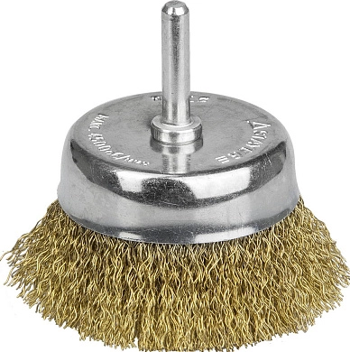 Щетка чашечная (гофр) d=75мм, латун.пров., на оправке "Professional" (35117-075_z01) STAYER