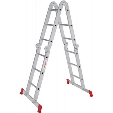 Лестница-трансформер алюм. шарнирная NV2320 (4х3 ступ. 170/348см, 11.5кг) Новая Высота