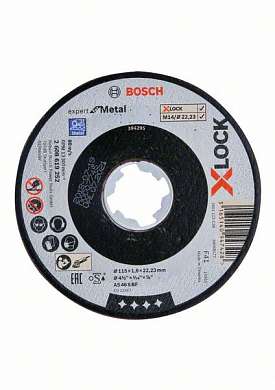 Круг отрезной 115x1.6x22 мм для металла X-LOCK Expert for Metal (2 608 619 252) BOSCH