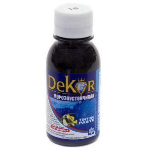 Паста колеровочная "DEKOR" черный №18 0.1 кг