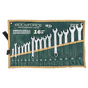 Набор ключей комбинированных 16пр. 6-19,22,24мм (RF-5161P Premium) RockFORCE