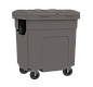 Контейнер пластмассовый хозяйственный для мусора 1100л на колесах фото3