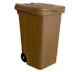 Контейнер пластмассовый хозяйственный для мусора 240л (цвета в ассортименте) фото5