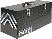 Ящик для инструмента металлический, раздвижной, 3 отделения 460х200х225мм (YT-0885) YATO