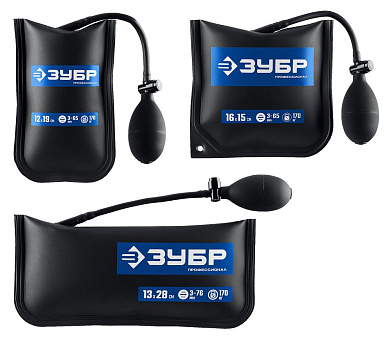 Набор пневмоподушек 3пр 170 кг (универс. пневмоклин/ монтаж. подушка/ пневмодомкрат) (37556-Н3) ЗУБР