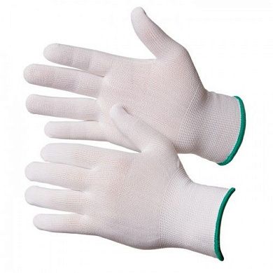 Перчатки нейлоновые белого цвета без покрытия (размер 10 (XL))(NP1001-W-XL) Touch GWARD
