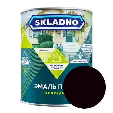 Эмаль ПФ-115 "SKLADNO" черная 0,8 кг