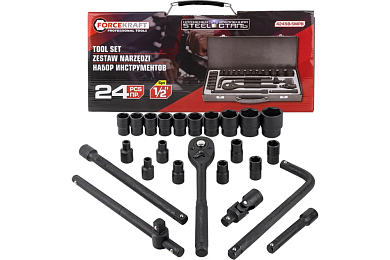 Набор головок ударн. 24пр. 1/2" (6гр.)(JBC-4245B-5MPB) JBC