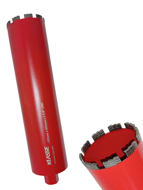 Сверло алмазное труб. 122х24х3.5х11х11х450мм 1-1/4" UNC / железобетон (KL0144-122/450) KLASSE