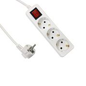Удлинитель бытовой 2м (ПВС 3х0,75 2,3кВт IP20 3 роз. 220В 10А белый) 77022 POWERMAN ETP