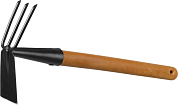 Мотыга-рыхлитель "PROLine", лопатка+3 зуба с деревянной ручкой, , 113х100х575мм (421517) GRINDA