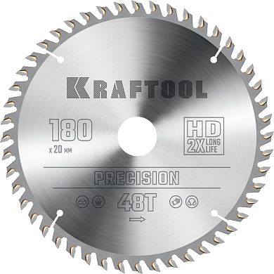 Диск пильный 180х20х48Т по дереву "PRECISION" (36952-180-20) KRAFTOOL