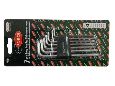 Набор ключей TORX длинных с отверстием 7пр.(Т10Н,Т15Н,Т20Н,Т25Н,Т27Н,Т30Н,Т40Н)(RF-5071TL) RockFORCE