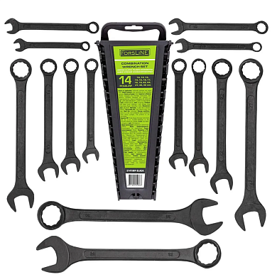 Набор ключей комбинированных 14пр. (10, 12-19, 22, 24, 27, 30, 32мм)(FL-5141MP BLACK) ForsLine