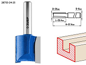 Фреза пазовая прямая, D= 24мм, рабочая длина-25мм, хв.-8 мм (28753-24-25) ЗУБР