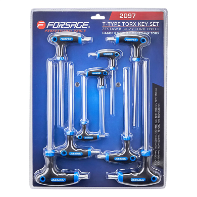 Ключи T-образные TORX, набор 9пр. (F-2097) Forsage