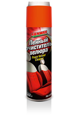 Очиститель велюра пенный 650 мл. аэрозоль (RW6091) RUNWAY