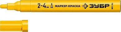 Маркер перм., желтый, на основе жидкой краски, толщ. письма 2-4мм "МК-400" (06325-5) ЗУБР