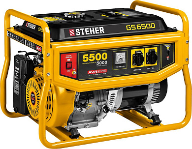 Генератор бензиновый GS-6500, 5500 Вт STEHER