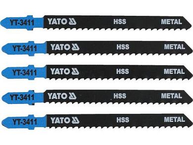 Пилка лобзиковая по металлу и Al 75x100x1.0мм 8TPI , 5шт. (YT-3411) YATO