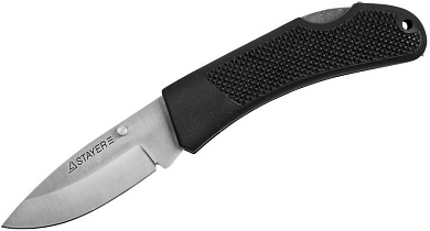 Нож складной с обрезиненной ручкой, средний (47600-1_z01) STAYER