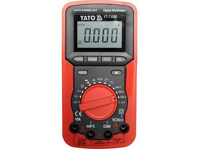 Мультиметр цифровой 0-600 В/последовательность фаз (YT-73086) YATO