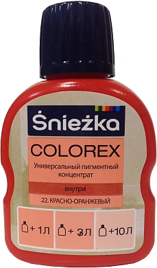 Краситель Colorex Sniezka №22 красно-оранжевый, 0.10л