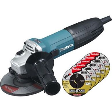 Угловая шлифмашина GA 5030 X3 + 5 дисков (720 Вт, круг 125х22 мм, кор.) MAKITA
