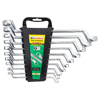 Ключи накидные отогнутые, 10 пр. 6-27 мм (E-2407P-N10) Stab