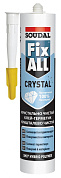 Клей герметик гибридный Fix All Crystal 290 мл прозрачный туба (119130) SOUDAL