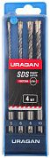 Набор сверл SDS-plus, 4шт.: 5х160, 6х160, 8х160, 10х160мм (901-25554-H4) URAGAN