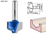 Фреза пазовая фасонная №2, D= 23,8мм, рабочая длина-17,5мм, радиус-4,8мм, хв.-8 мм (28741-23.8) ЗУБР