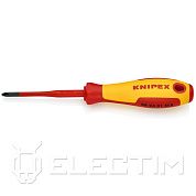 Отвертка PlusMinus PH/S 1 Slim диэл., длина стержня 80мм, 187мм (982401SLS) KNIPEX