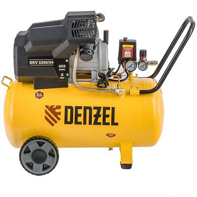 Компрессор воздушный DKV2200/50,Х-PRO 2,2 кВт, 400 л/мин, 50 л Denzel