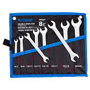 Набор ключей рожковых, 8пр. (6х7, 8х9, 10х11, 12х13, 14х15, 16х17, 18х19, 20х22мм) (F-5089P) Forsage