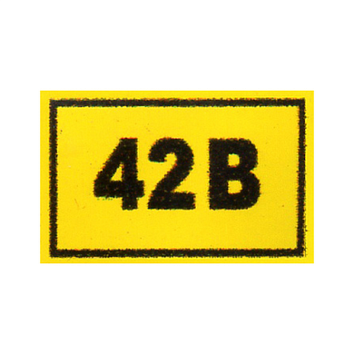 Наклейка 42в, р-р 1*1,5см,  цветн., с/к из пленки ПВХ, с подрезкой