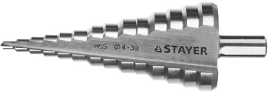Сверло ступенчатое 4-39мм HSS, 14 ступеней (29660-4-39-14) STAYER