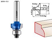 Фреза кром. калев. №1, D= 17,3мм, раб. дл.-8мм, рад.-2,4мм, хв.-8мм, d-12,7мм (28701-17.3) ЗУБР