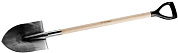 Лопата штыковая из нержавеющей стали, дерев. черенок, с рукояткой "Профессионал" (4-39402_z01) ЗУБР