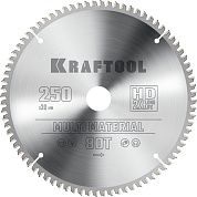 Диск пильный 250х30х80Т по алюминию "Multi Material" (36953-250-30) KRAFTOOL