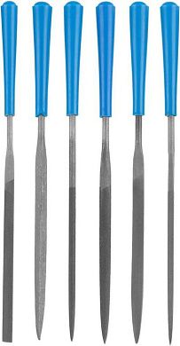 Набор ЗУБР "ЭКСПЕРТ": Надфили, пластмассовая ручка, насечка 2 = Бархатная, с чехлом, 100мм, 6шт